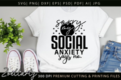Sarcastic Mental Health SVG Funny Anxiety T-shirt Mug Design Product Image 2