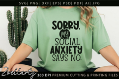 Sarcastic Mental Health SVG Funny Anxiety T-shirt Mug Design Product Image 3