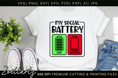 Funny Mental Health SVG Sarcastic Anxiety T-shirt Mug Design Product Image 1