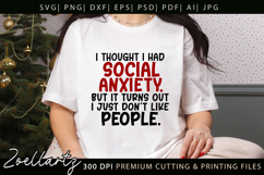 Funny Mental Health SVG Sarcastic Anxiety T-shirt Mug Design Product Image 1