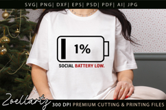 Funny Mental Health SVG Sarcastic Anxiety T-shirt Mug Design Product Image 1