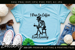 Funny Mental Health SVG Coffee &amp; Anxiety Sarcastic T-shirt Product Image 5