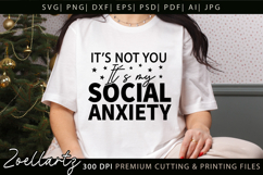 Mental Health Awareness SVG Funny Sarcastic Anxiety T-shirt Product Image 1