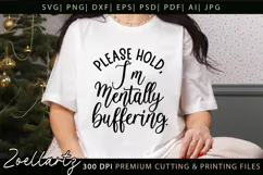 Funny Mental Health SVG Sarcastic Anxiety T-shirt Mug Design Product Image 1