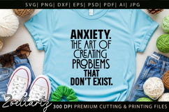 Funny Mental Health SVG Sarcastic Anxiety T-shirt Mug Design Product Image 8