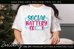 Funny Mental Health SVG Sarcastic Anxiety T-shirt Mug Design Product Image 1