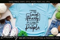Funny Mental Health SVG Sarcastic Anxiety T-shirt Mug Design Product Image 7
