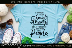 Funny Mental Health SVG Sarcastic Anxiety T-shirt Mug Design Product Image 7