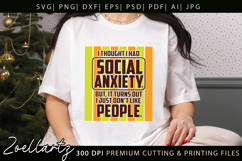 Sarcastic Mental Health SVG Funny Anxiety T-shirt Mug Design Product Image 1