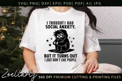 Sarcastic Mental Health SVG Funny Anxiety T-shirt Mug Design Product Image 1