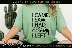 Funny Mental Health SVG Sarcastic Anxiety T-shirt Mug Design Product Image 5