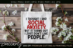 Funny Mental Health SVG Sarcastic Anxiety T-shirt Mug Design Product Image 5