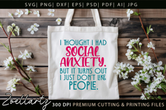 Funny Mental Health SVG Sarcastic Anxiety T-shirt Mug Design Product Image 6