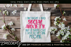 Funny Mental Health SVG Sarcastic Anxiety T-shirt Mug Design Product Image 6