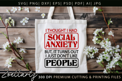 Sarcastic Mental Health SVG Funny Anxiety T-shirt Mug Design Product Image 5