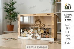 3D Funny Money Banks Bundle Laser Cut. Saving Box SVG Product Image 6