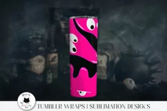 pink monster wrap shown on a tumbler