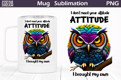 Funny Owl Mug | Sarcastic Quote Mug Wrap Product Image 1