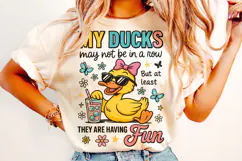 Funny Ducks Not in a Row PNG, Snarky Funny Mental Health PNG Product Image 2