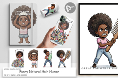 Funny Natural Hair Humor Digital Paper Product Image 1