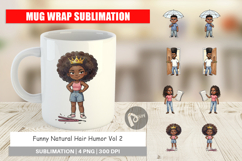 Funny Natural Hair Humor Mug Wrap Product Image 1