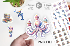 Funny Ocean Animals Sticker Product Image 1