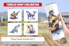 Funny Ocean Animals Tumbler Product Image 1