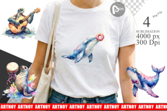 Funny Ocean Animals Sublimation Product Image 1