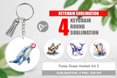 Funny Ocean Animals Keychain Product Image 1