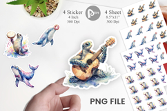 Funny Ocean Animals Sticker Product Image 1