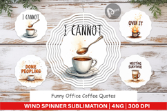 Office Coffee Humor Wind Spinner Product Image 1
