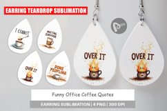 Office Coffee Humor Sarcastic Earring Product Image 1