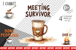 Office Coffee Humor Sarcastic Clipart Product Image 1