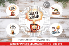 Office Coffee Humor Wind Spinner Product Image 1