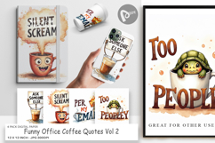 Office Coffee Humor Digital Paper Product Image 1