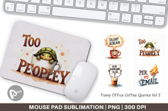 Office Coffee Humor Sarcastic Mouse Pad Product Image 1