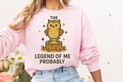 Funny Owl PNG, Legend of Me Design, Sarcastic Animal Quotes Product Image 3
