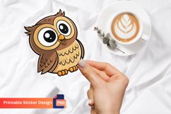 Funny Owl Sticker, Funny Animal Sticker, Owl lover Sticker Product Image 1