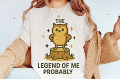 Funny Owl PNG, Legend of Me Design, Sarcastic Animal Quotes Product Image 7