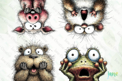 Funny Panic Animals Clipart Product Image 1