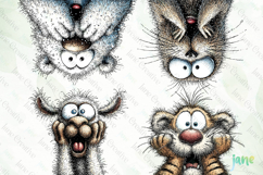 Funny Panic Animals Clipart Product Image 1