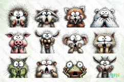 Funny Panic Animals Clipart Bundle Product Image 8