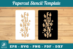 Funny Papercut Stencil SVG Product Image 1