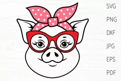 cute pig svg cut file for cricut