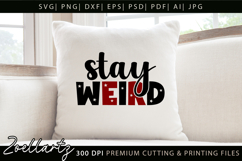 Stay Weird Funny Quote SVG Funny Sarcastic T-shirt Design Product Image 3