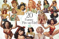 Funny Pin-up Girl Sublimation Clipart Product Image 1