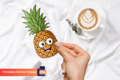 Funny Pineapple Sticker, Tropical Fruit Sticker Product Image 1