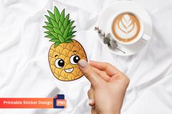Funny Pineapple Sticker, Tropical Fruit Sticker Product Image 1