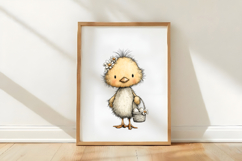 Funny Pink Easter Chick Clipart Product Image 2