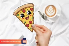Funny Pizza Sticker, Pizza Lover Gifts, Funny Food Sticker Product Image 1